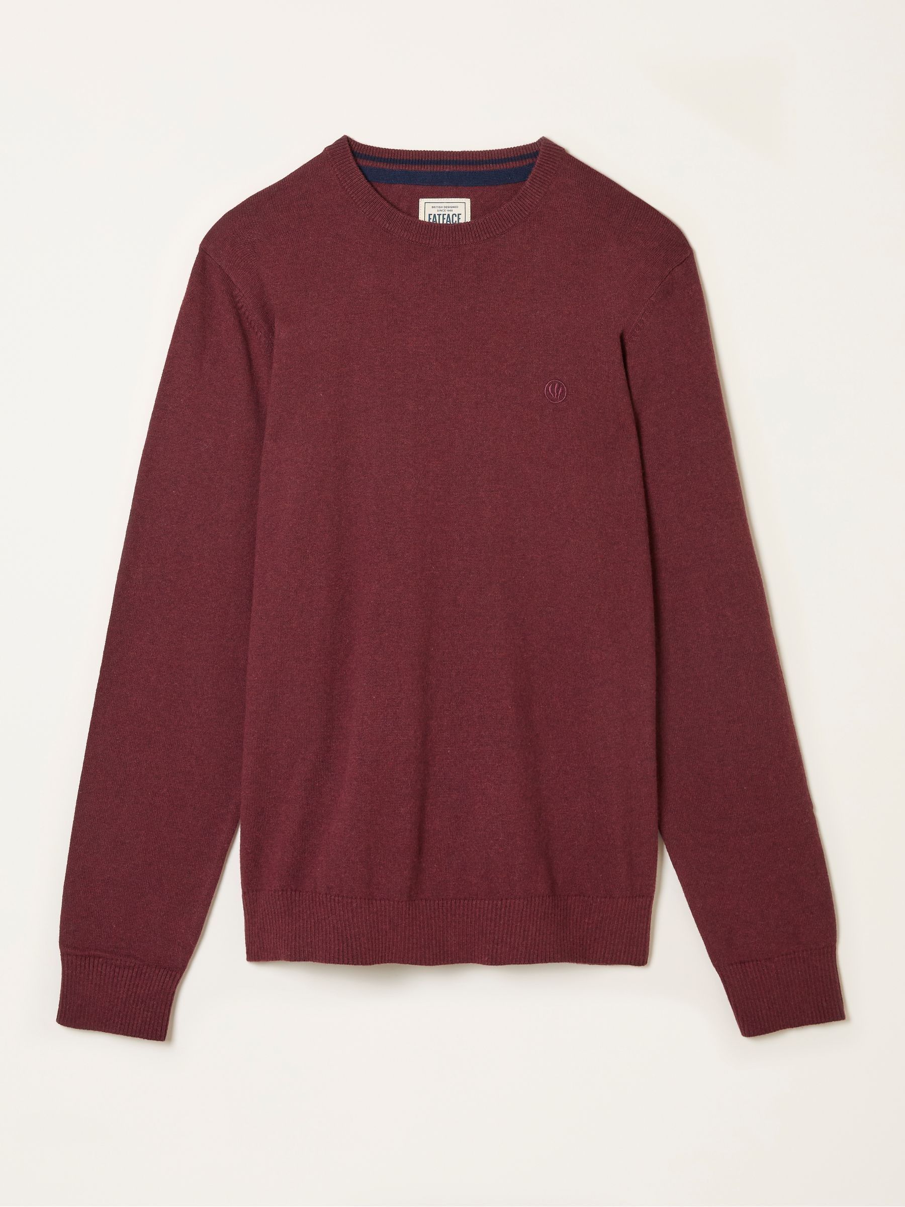 Bordeaurood - FatFace Crew Neck Knitted Jumper