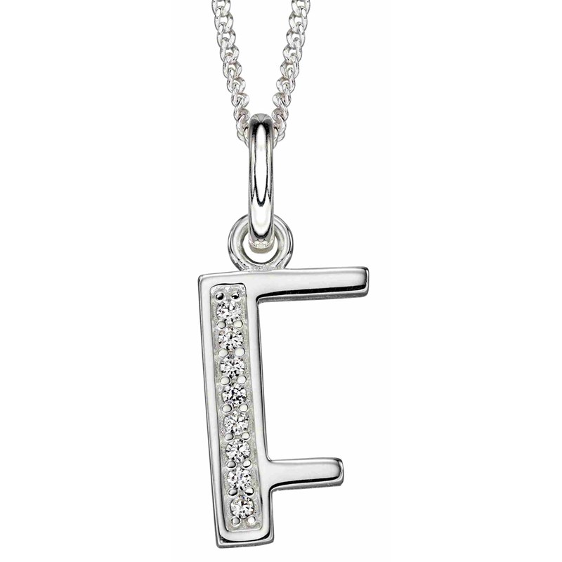 Collier lettre F en argent 925
