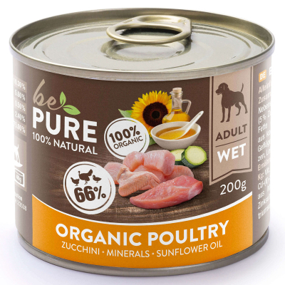 bePure Nassfutter Bio Adult Geflügel & Zucchini