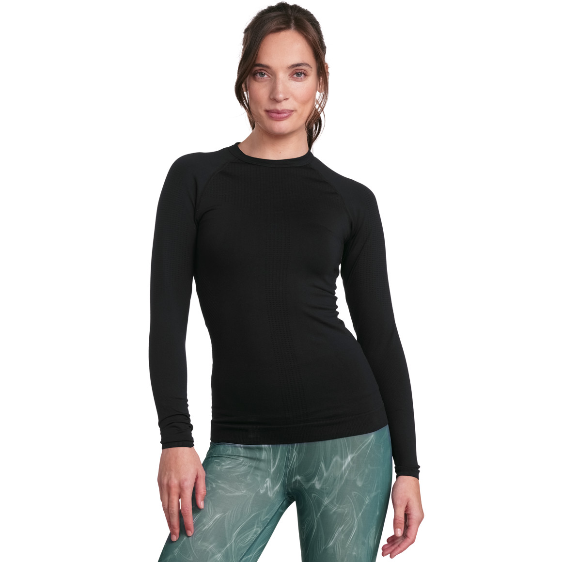 Gina Sports Damen Sport-Langarmshirt in Seamless-Qualität schwarz