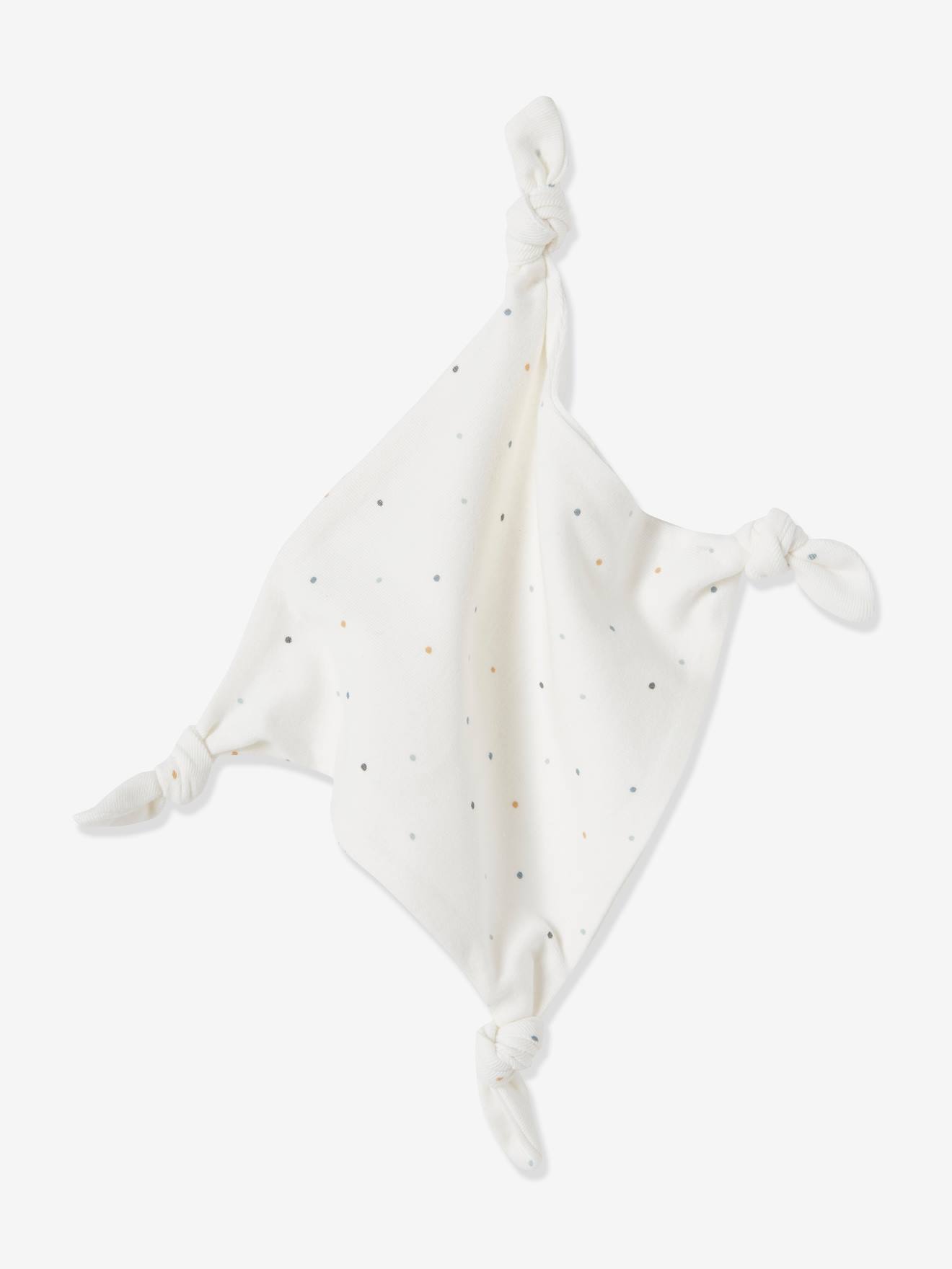 Conjunto para recém-nascido + body + doudou em algodão orgânico branco claro liso com estampas.
