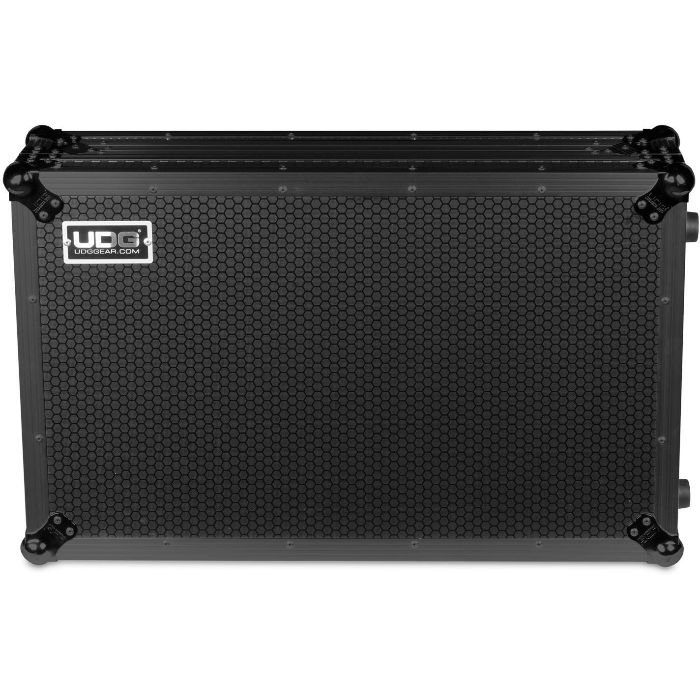 UDG U91077BL Ultimate Flight Case Black Plus voor Pioneer DDJ-REV7 (met wielen en laptop-shelf)