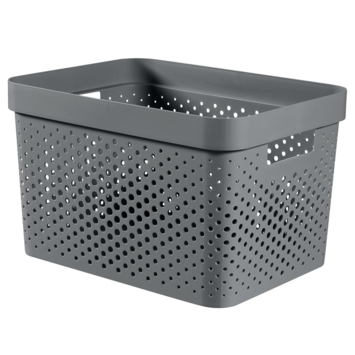 Opbergbox Curver Infinity dots grijs 17L