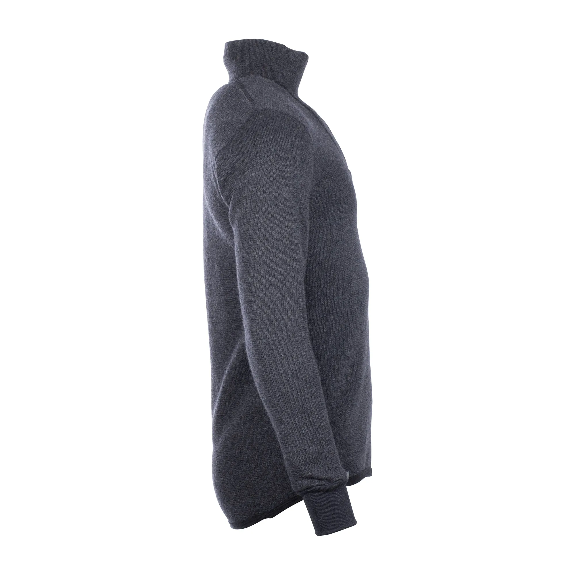 Woolpower -  Woolpower Longsleeve Zip Turtleneck Protection 400 anthrazit