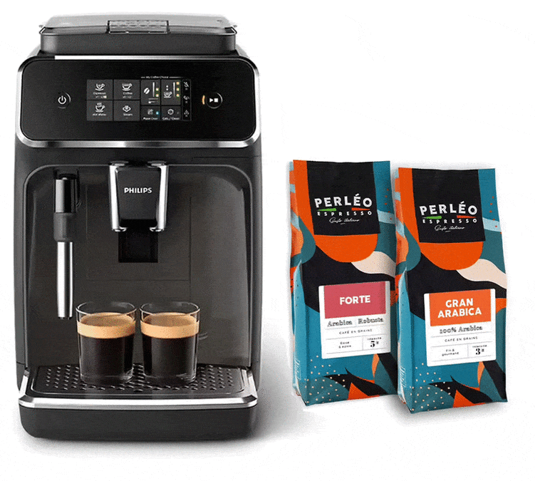 PHILIPS Series 2200 Exclusive EP2224/40 Grise - Garantie 3 ans  - Pack 4 mois de café Coloris:Gris