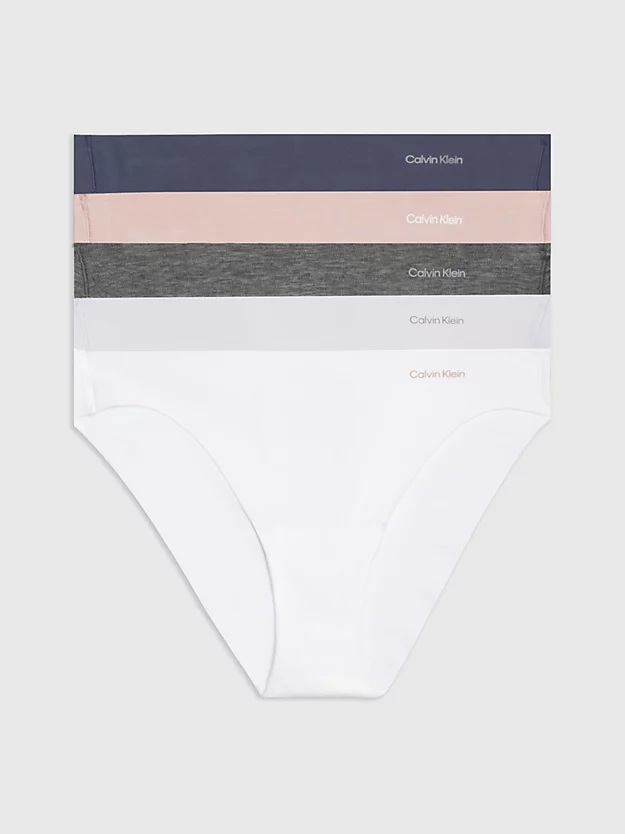 Conjunto de 5 Calcinhas Bikini Invisíveis de Algodão
