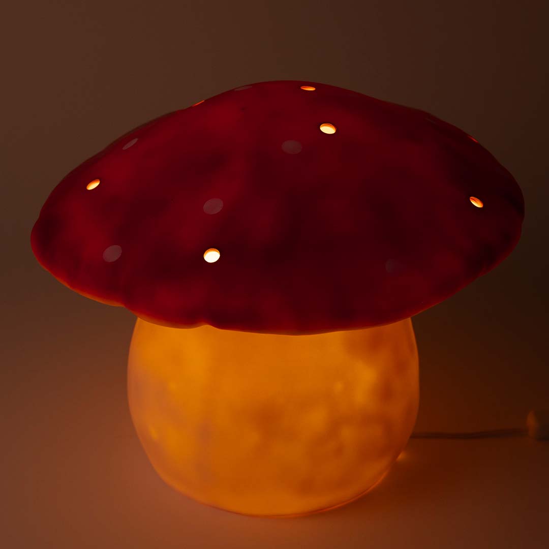 egmont toys heico lamp vliegenzwam - rode baksteen - 31 cm