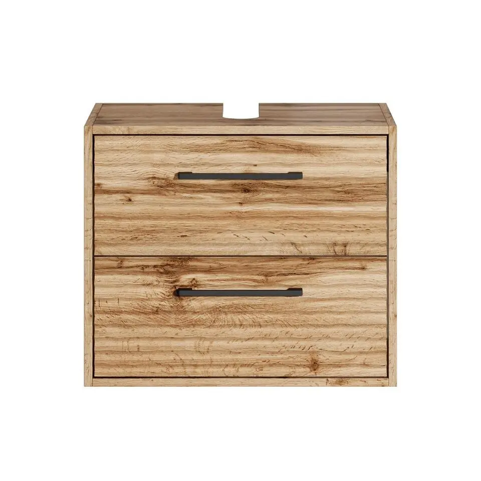 Badplaats Wastafel Onderkast Etna 60 x cm 35 cm x 50 cm - Eiken - Badkamerkast –