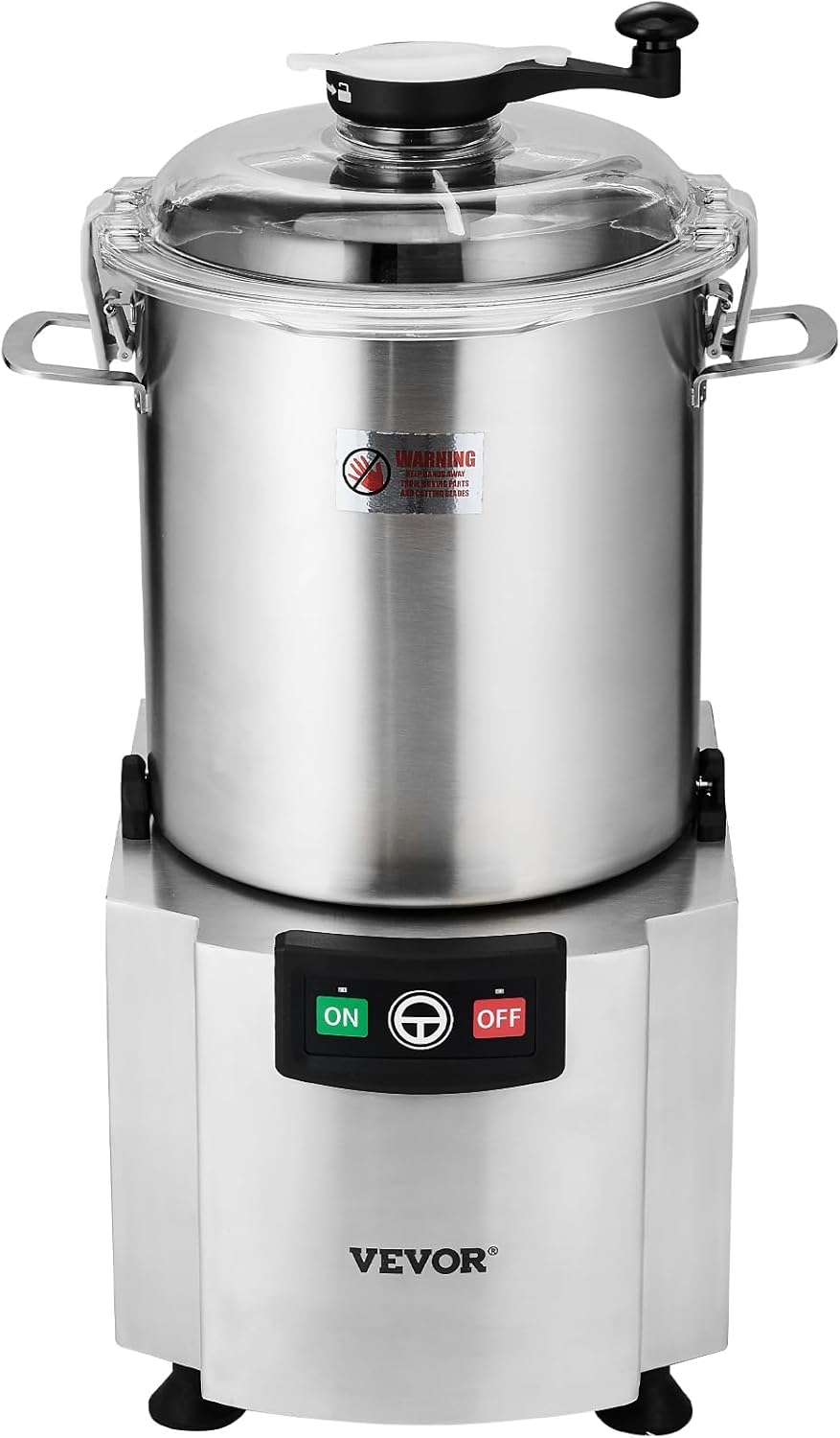 VEVOR Küchenmaschine Gemüsezerkleinerer 18 L Küchenmaschine aus lebensmittelechtem Edelstahl mit S-förmiger Klinge und Schaber, multifunktional zum Zerkleinern von Gemüse Obst Getreide Nüssen