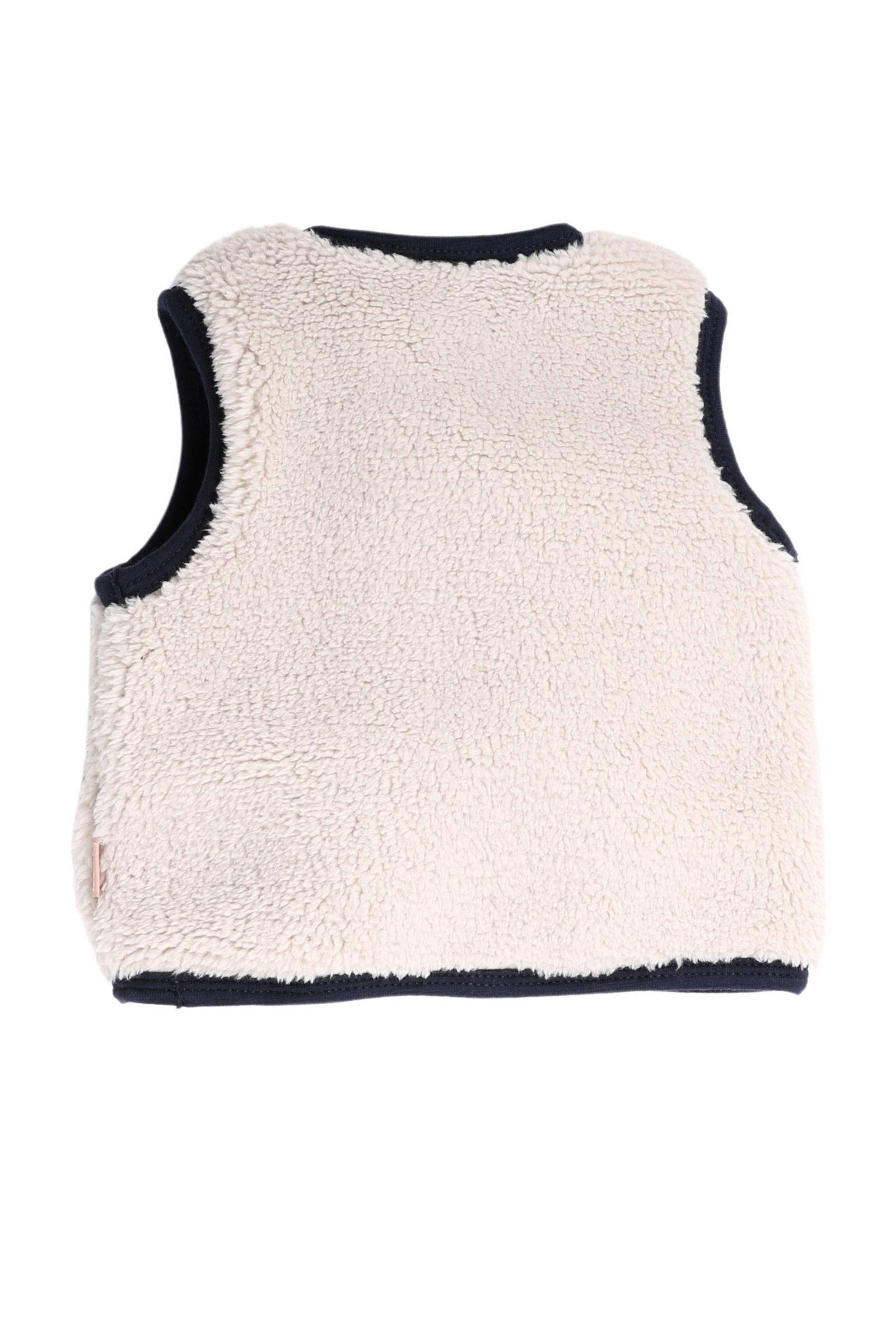 BESS baby gilet ecru/blauw