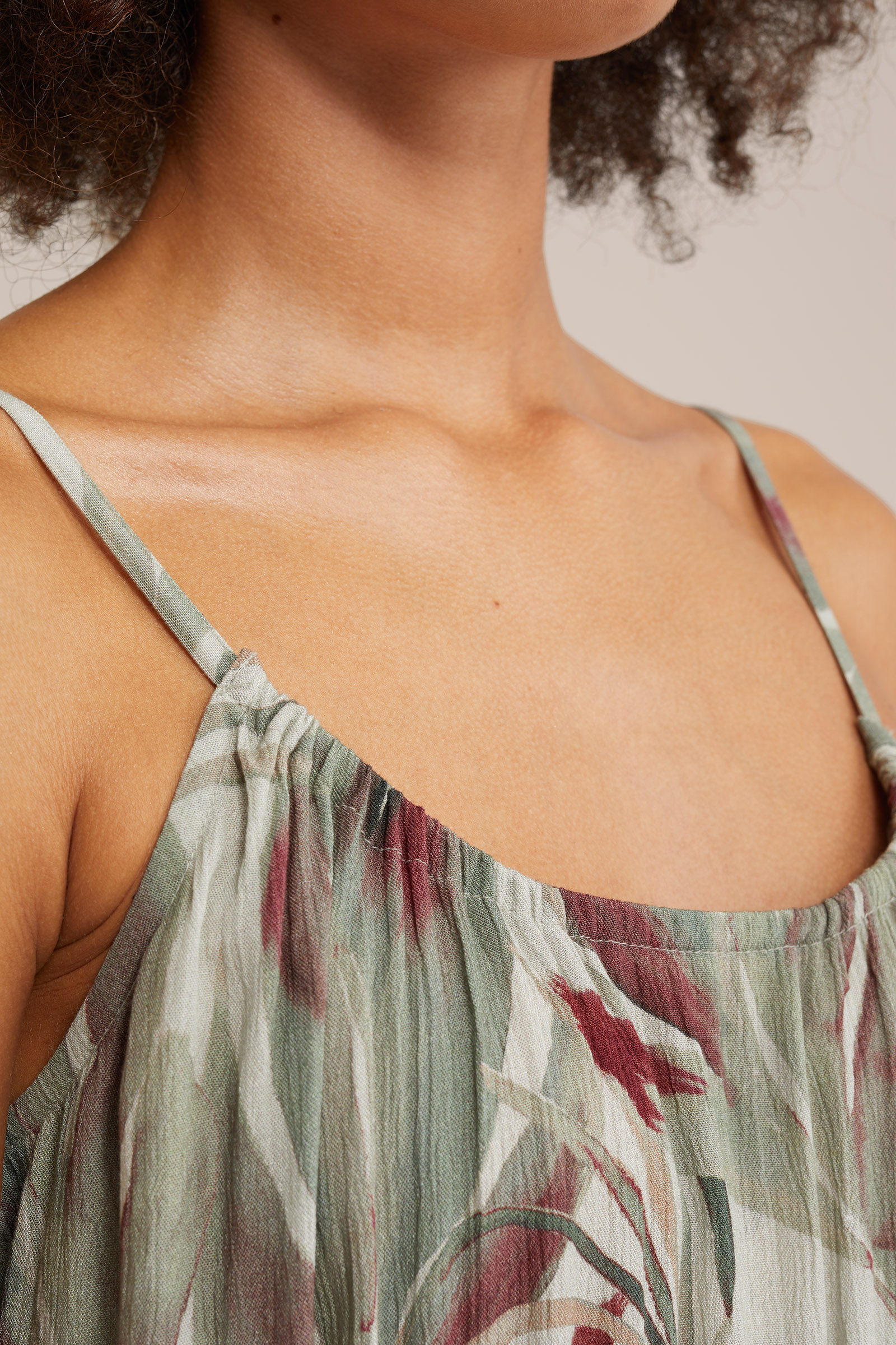 jumpsuit met structuur WE Fashion Lichtgroen