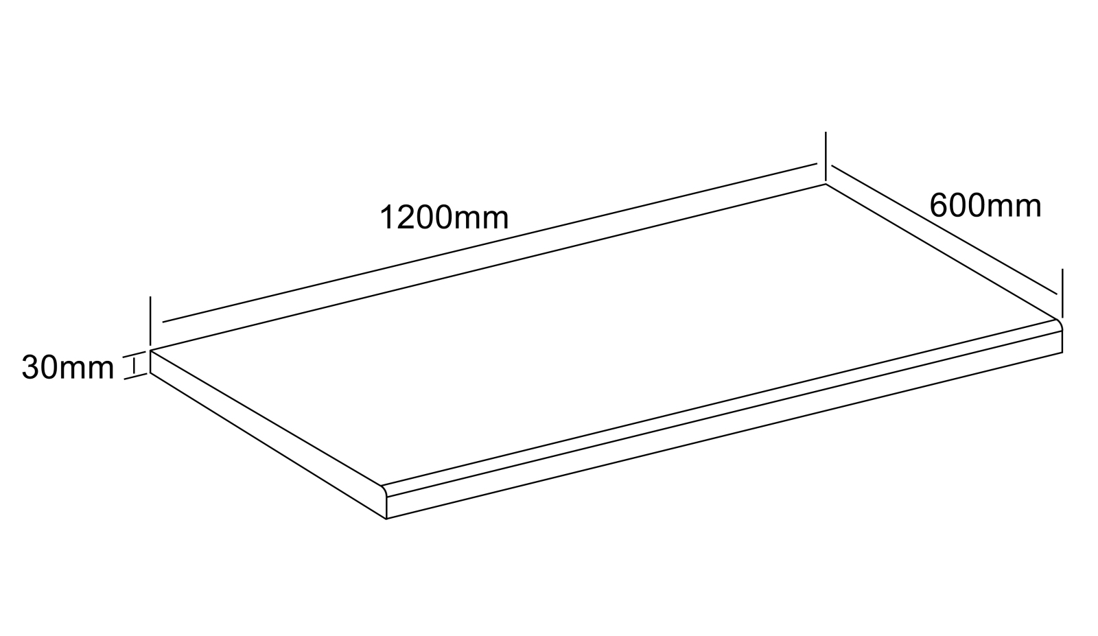 Arbeitsplatte FASOLA - Marmor-Style - 120x60 cm