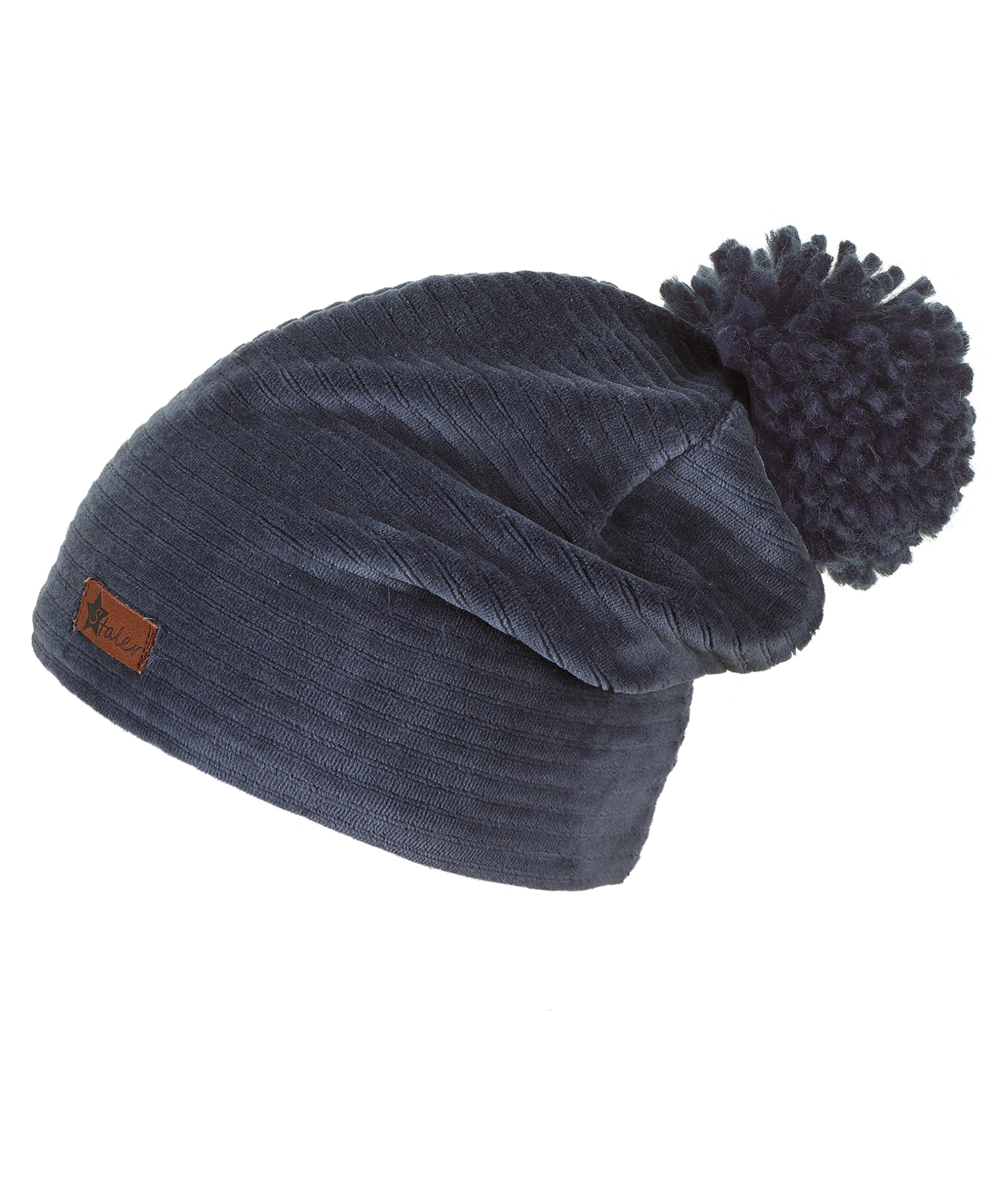 Beanie-Mütze POMPOM in mittelblau