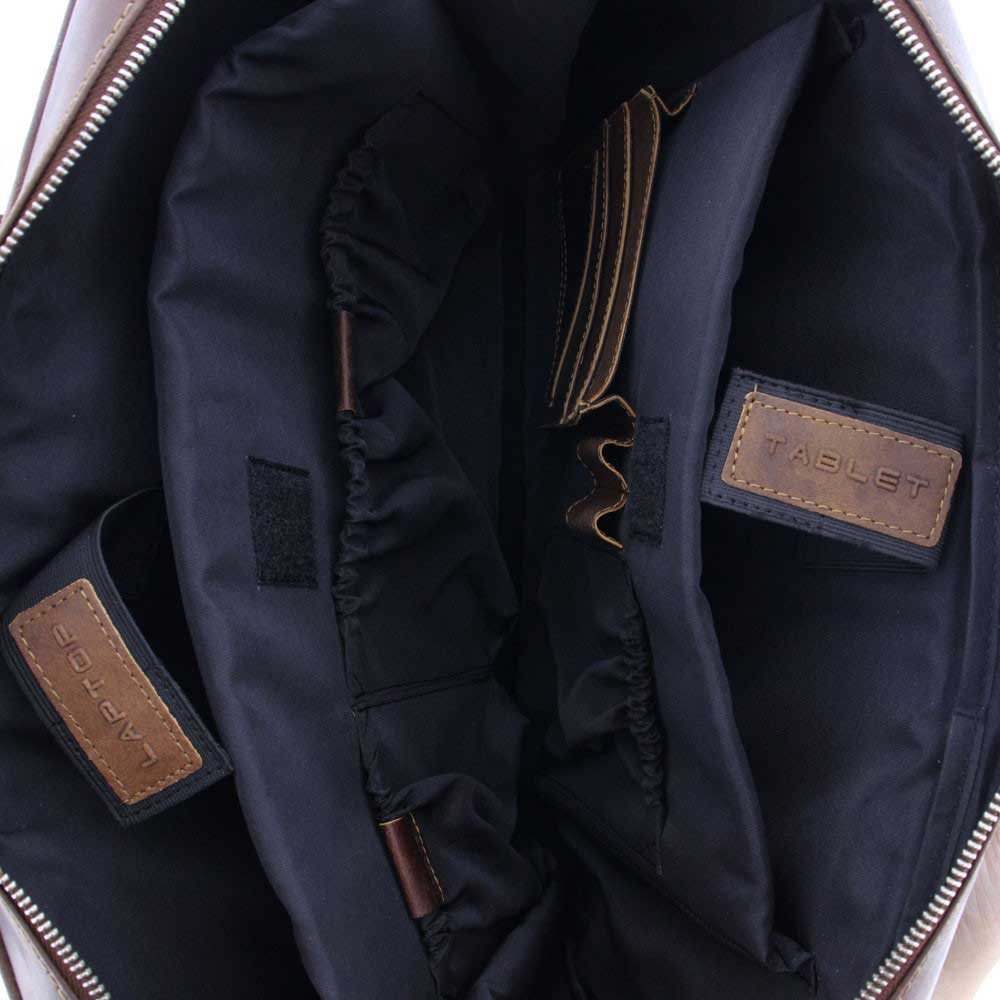 Plevier Vintage London Laptoptas 2 vaks 15.6