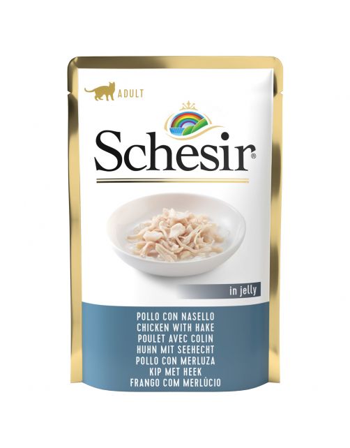 Schesir Cat Maaltijdzakjes Adult In Gelei 85 g - Kattenvoer