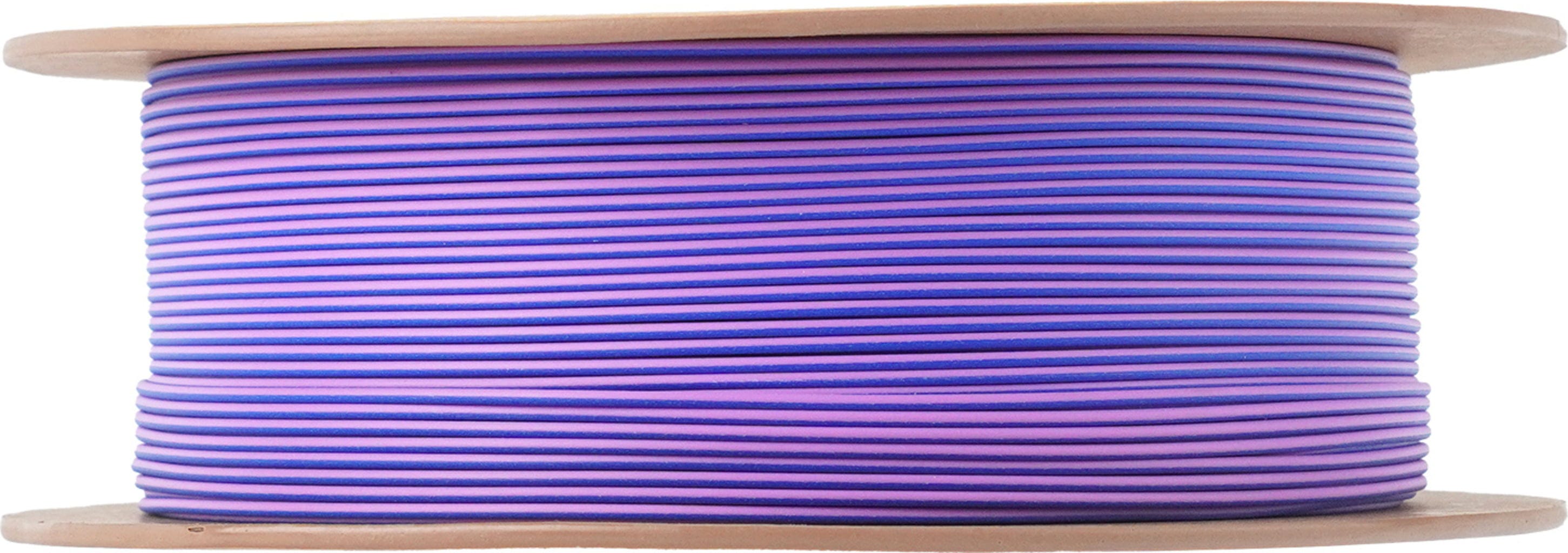 eSUN  PLA-Matte Dual Purple Blue, 1,75 mm / 1000 g    Zweifarbiges Filament mit matter Oberfläche in Violett Blau
