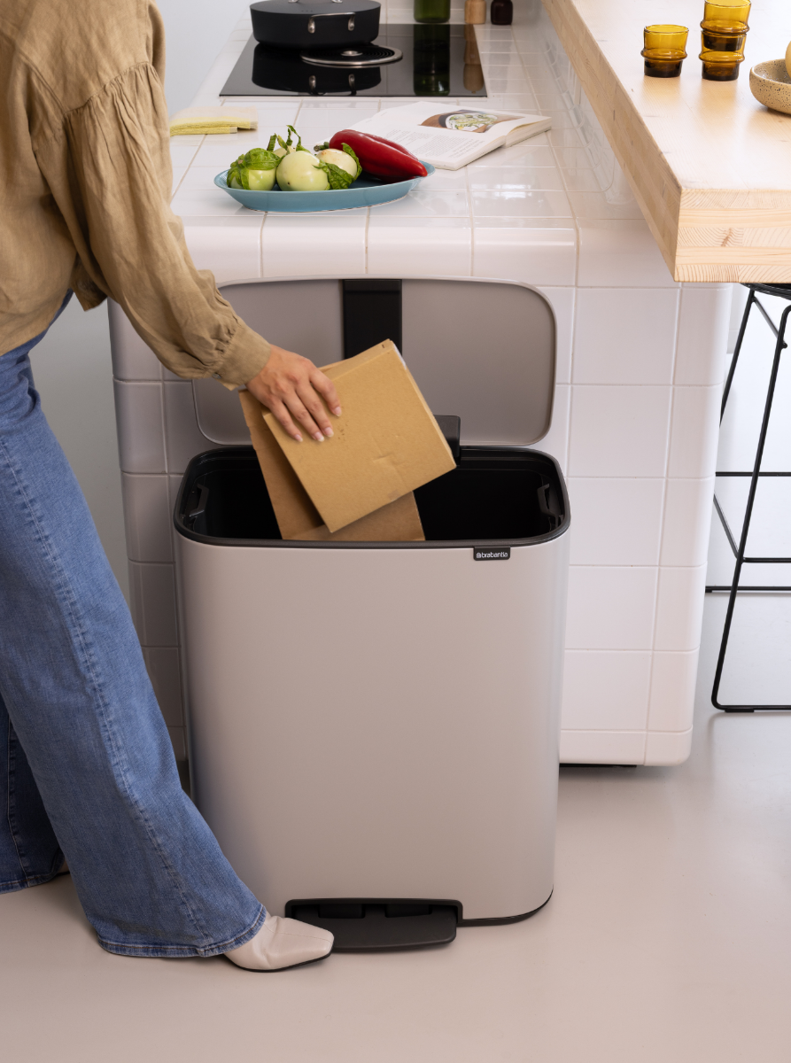 Bo Pedaalemmer, 1 binnenemmer, 60 liter - Soft Grey