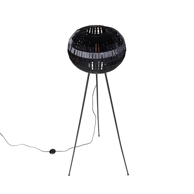 Moderne vloerlamp tripod zwart - Zoë