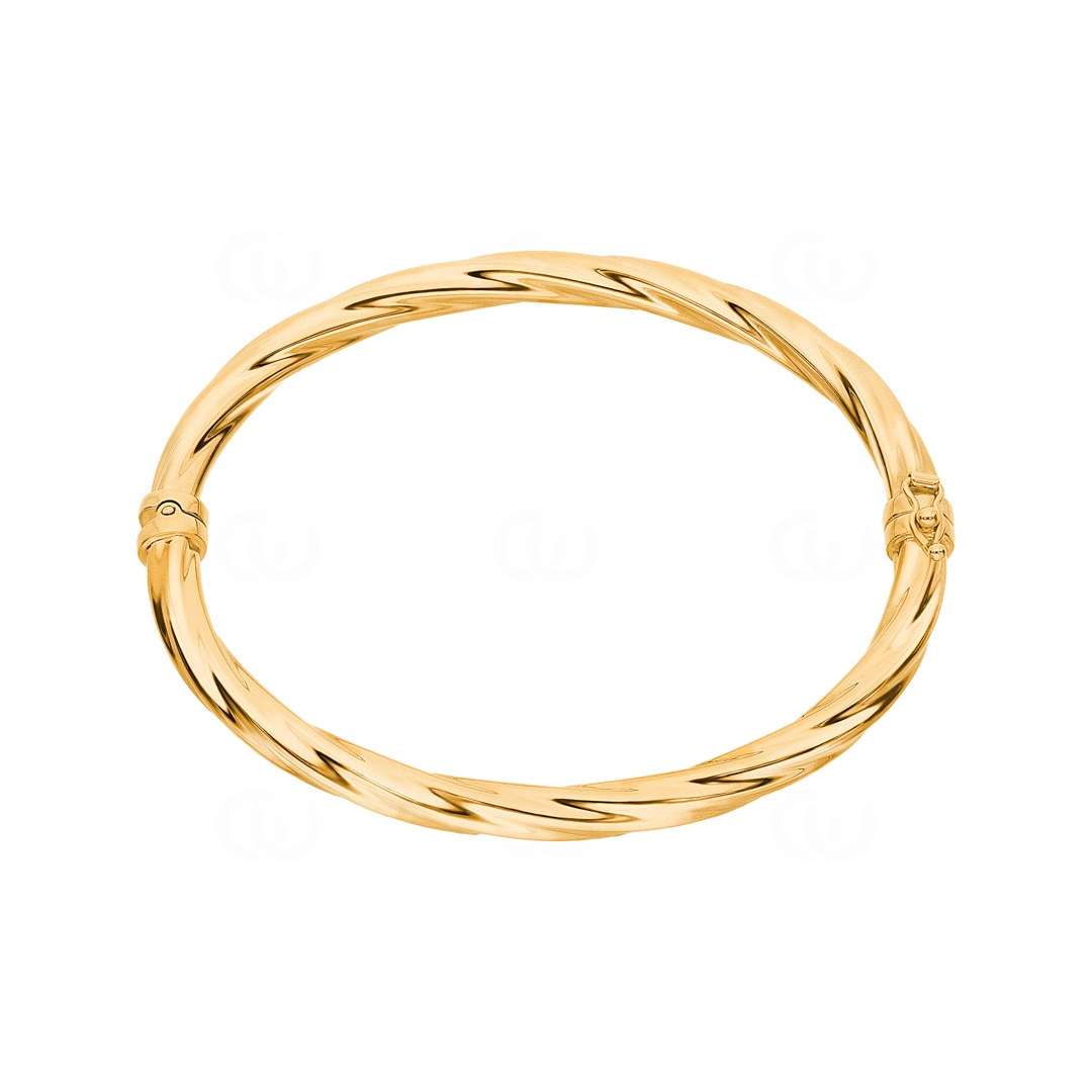 Armreif oval 750/18 K Gelbgold verdreht 5mm - 50x60mm