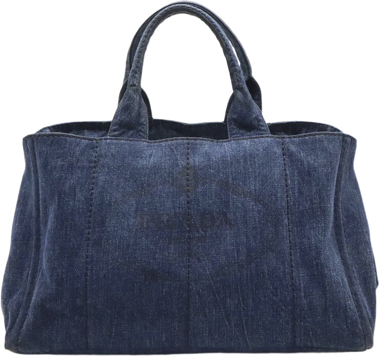 Prada Vintage Prada Canapa Tote Blue