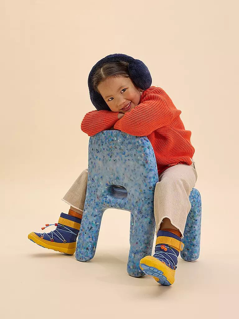 AFFENZAHN Kinder Winterstiefel  VEGAN SNOWY Tukan dunkelblau