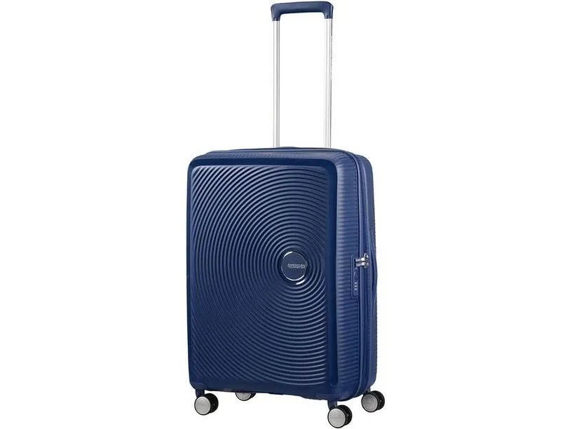 American Tourister Soundbox Spinner Expandable - Spinner 67 cm - hardside - polypropylen - midnatsmarineblå