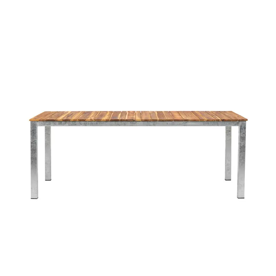 Tuintafel Acaciahout/Metaal - 200x100x74cm - Zenia
