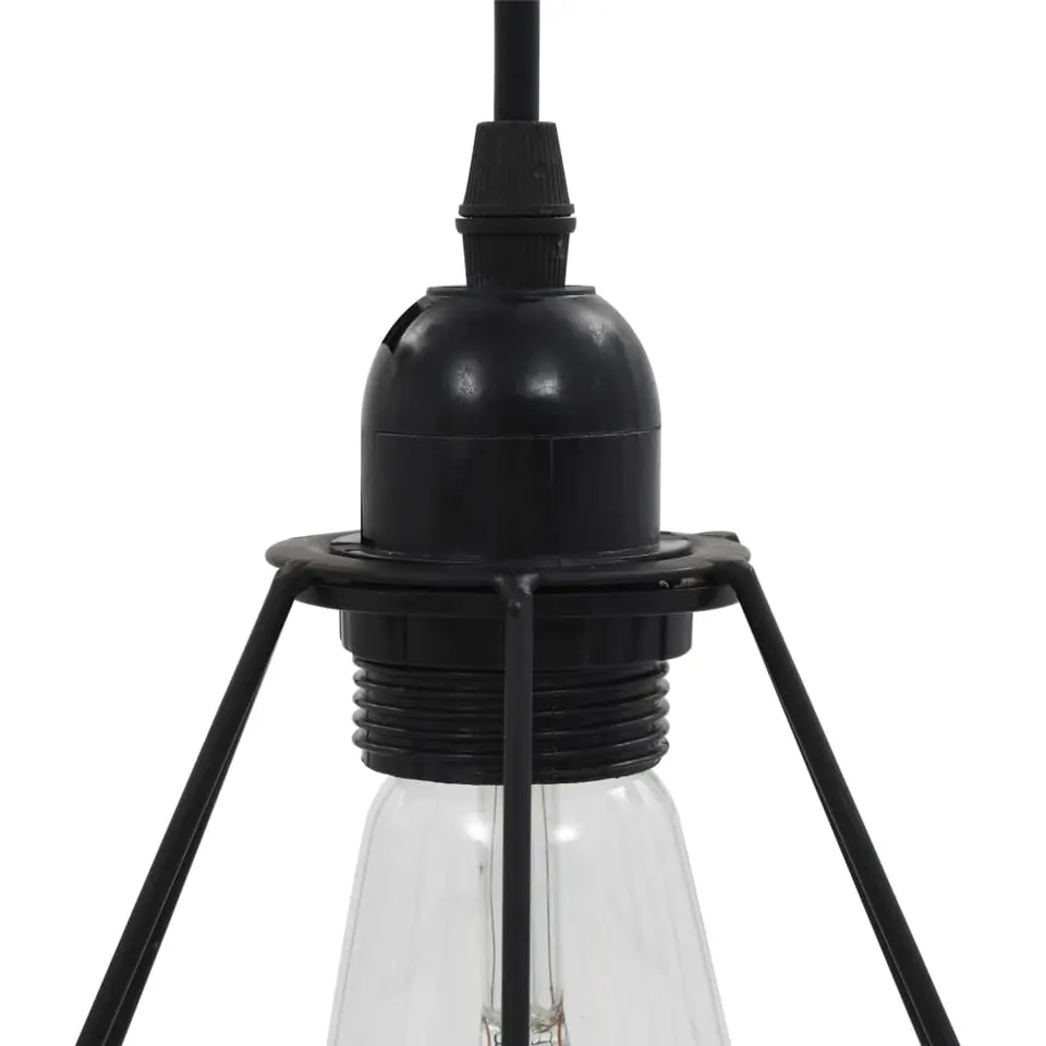 vidaXL - Plafondlamp - Zwart - Metaal