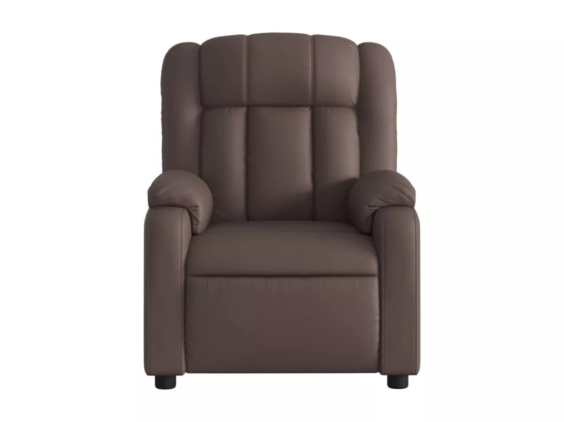 Fauteuil massant inclinable Marron Similicuir
