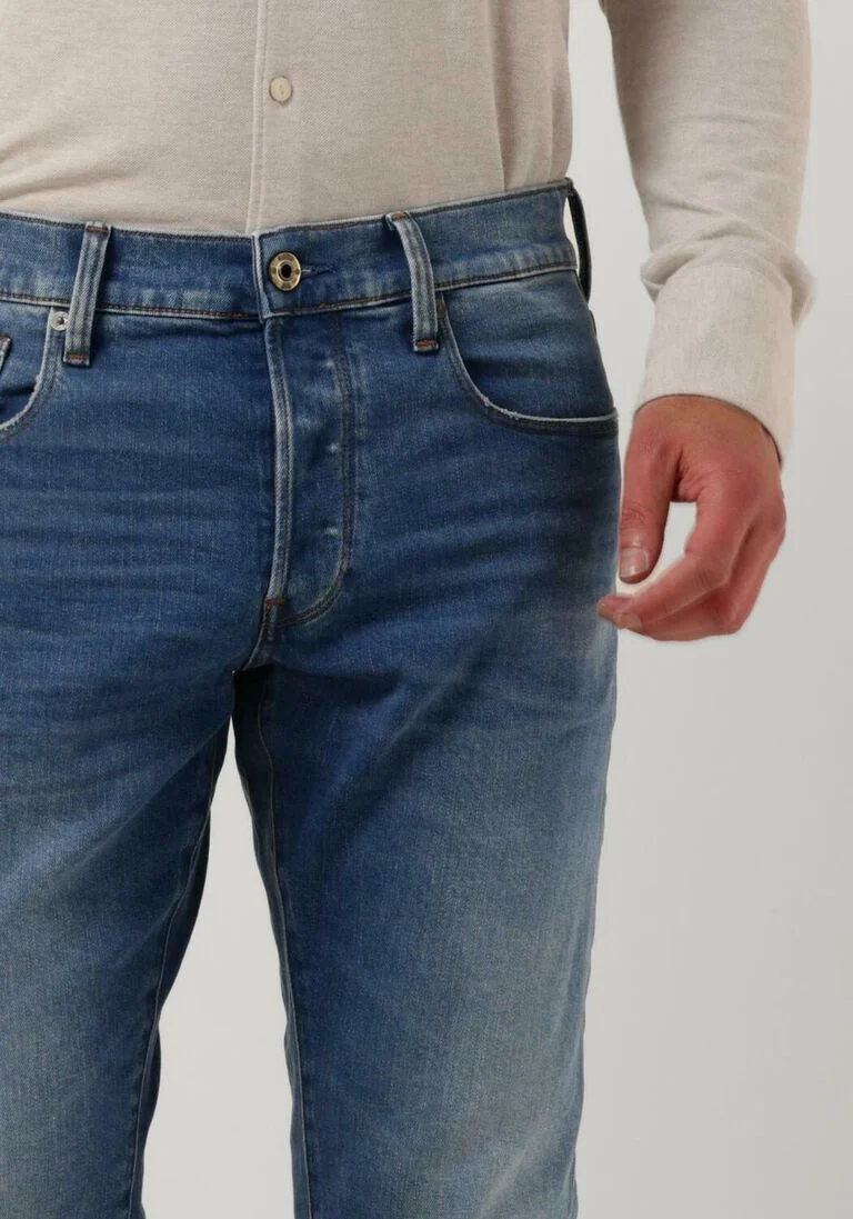 G-STAR RAW blauwe g-star raw straight leg jeans 3301 regular tapered