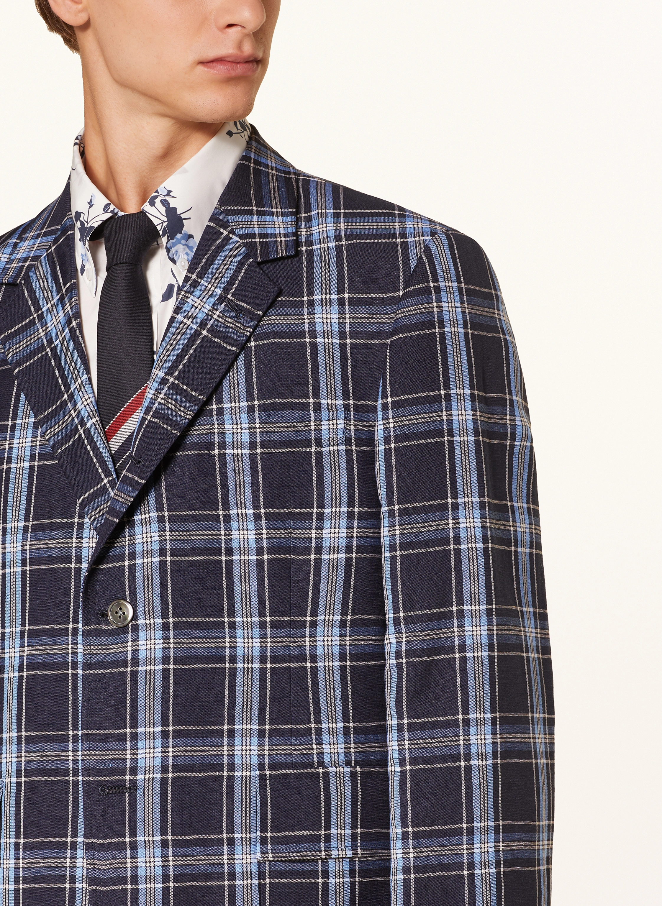 THOM BROWNE. Sakko Regular Fit mit Leinen