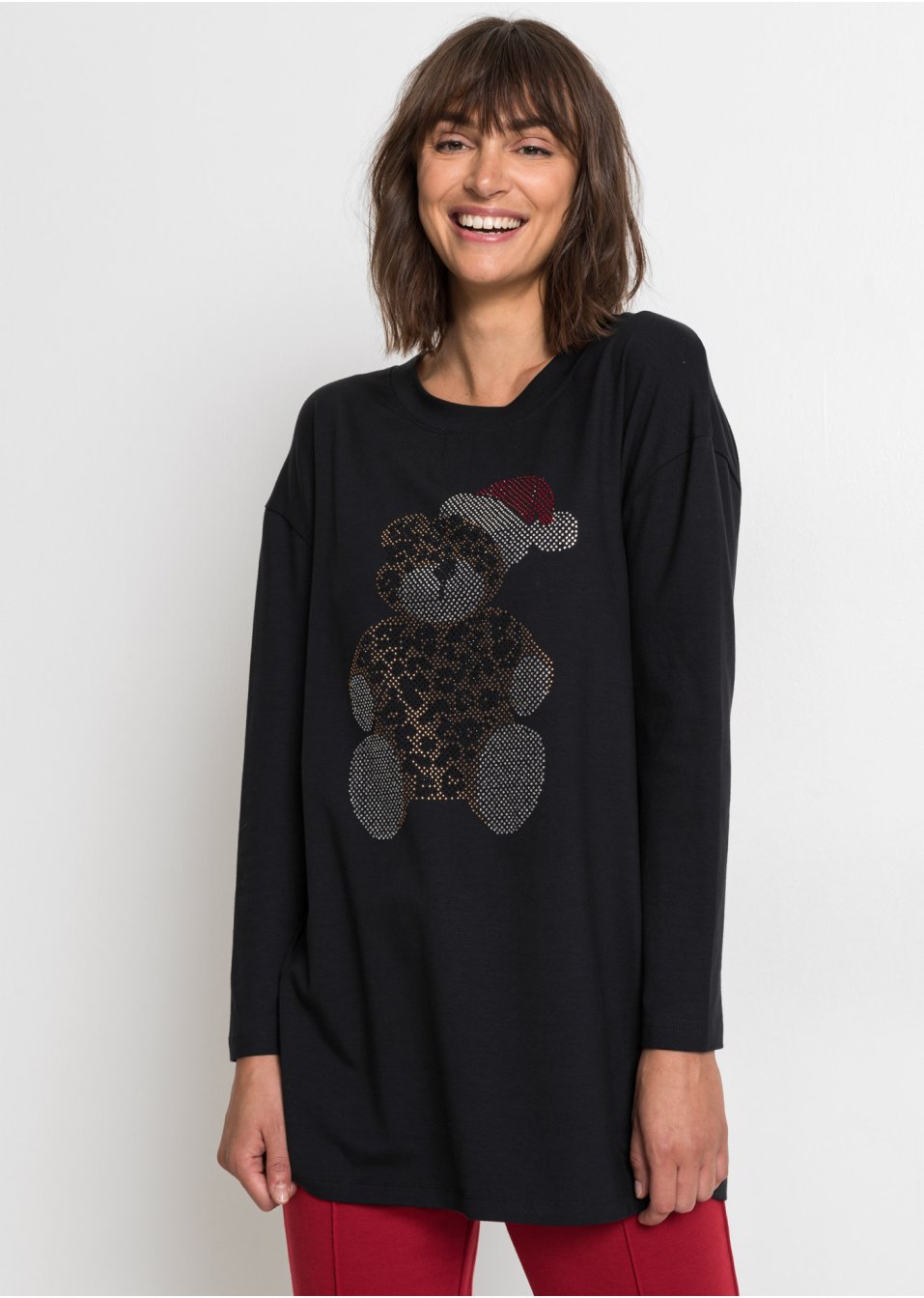 T-shirt de Noël avec motif ourson