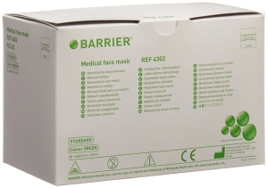 BARRIER OP Masken Basic grün Typ II Binden, 50 Stück