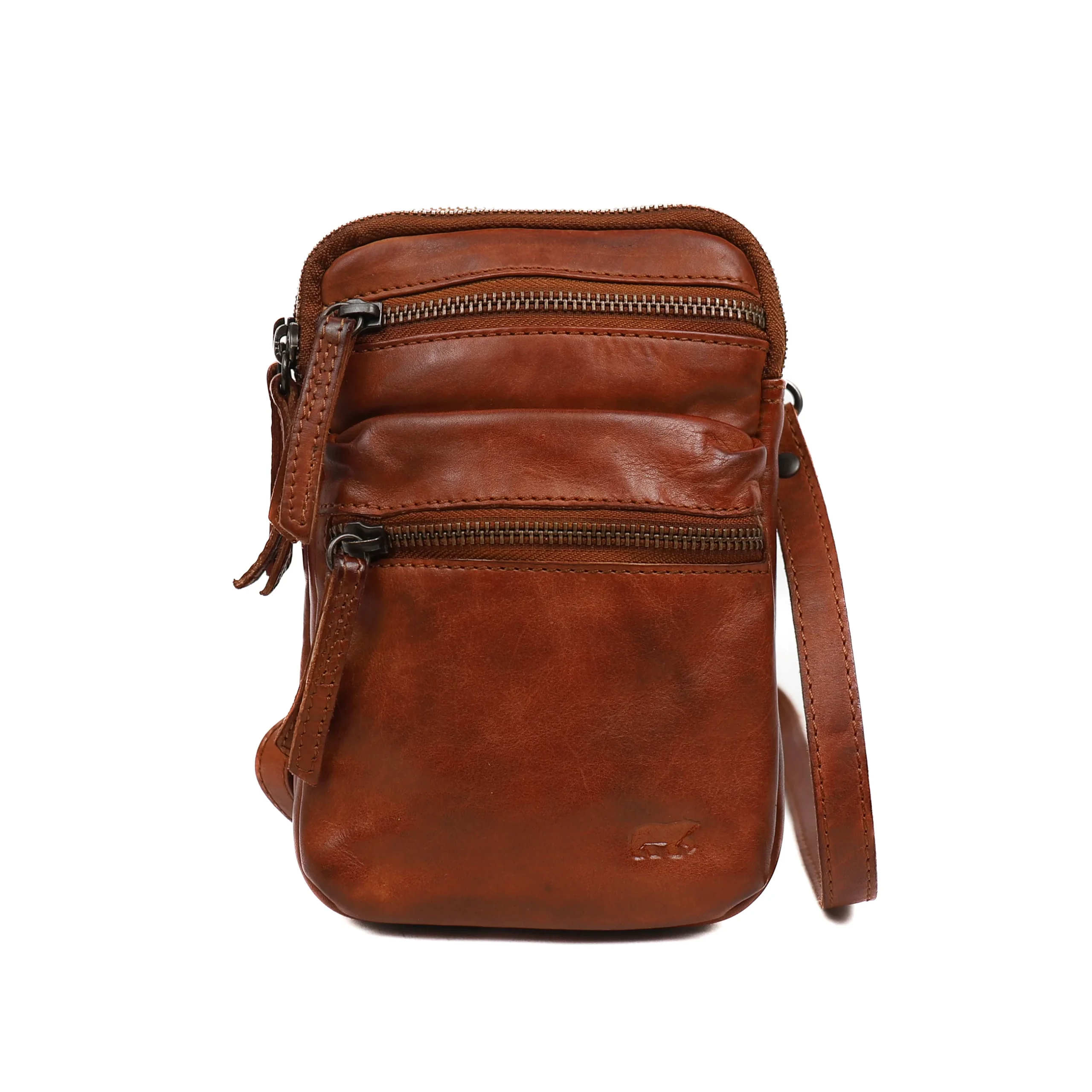 Bear Design Cow Lavato Schoudertas/ Telefoontasje Toni Cognac CL44338