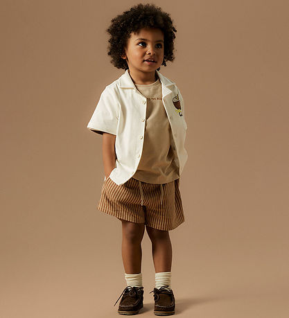 Name It Shorts - Striped - NmmHaris - Irisch Cream