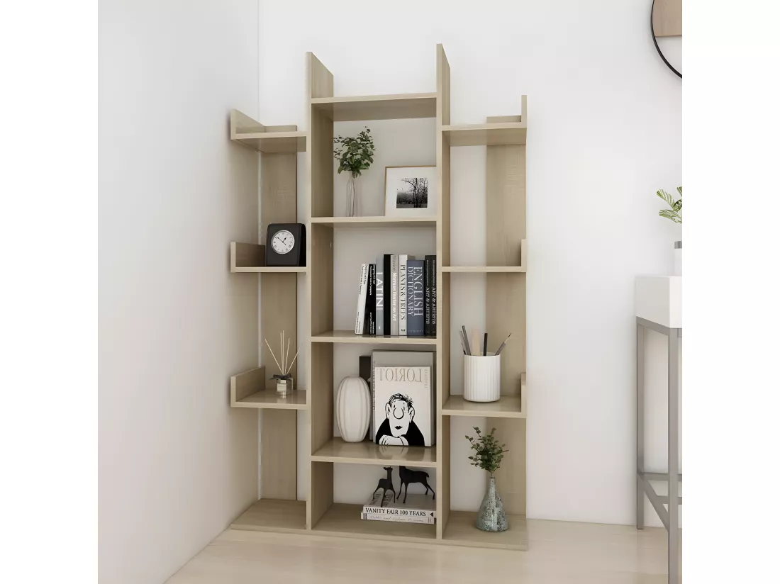 Bibliothèque Chêne Sonoma 86x25,5x140 cm Aggloméré