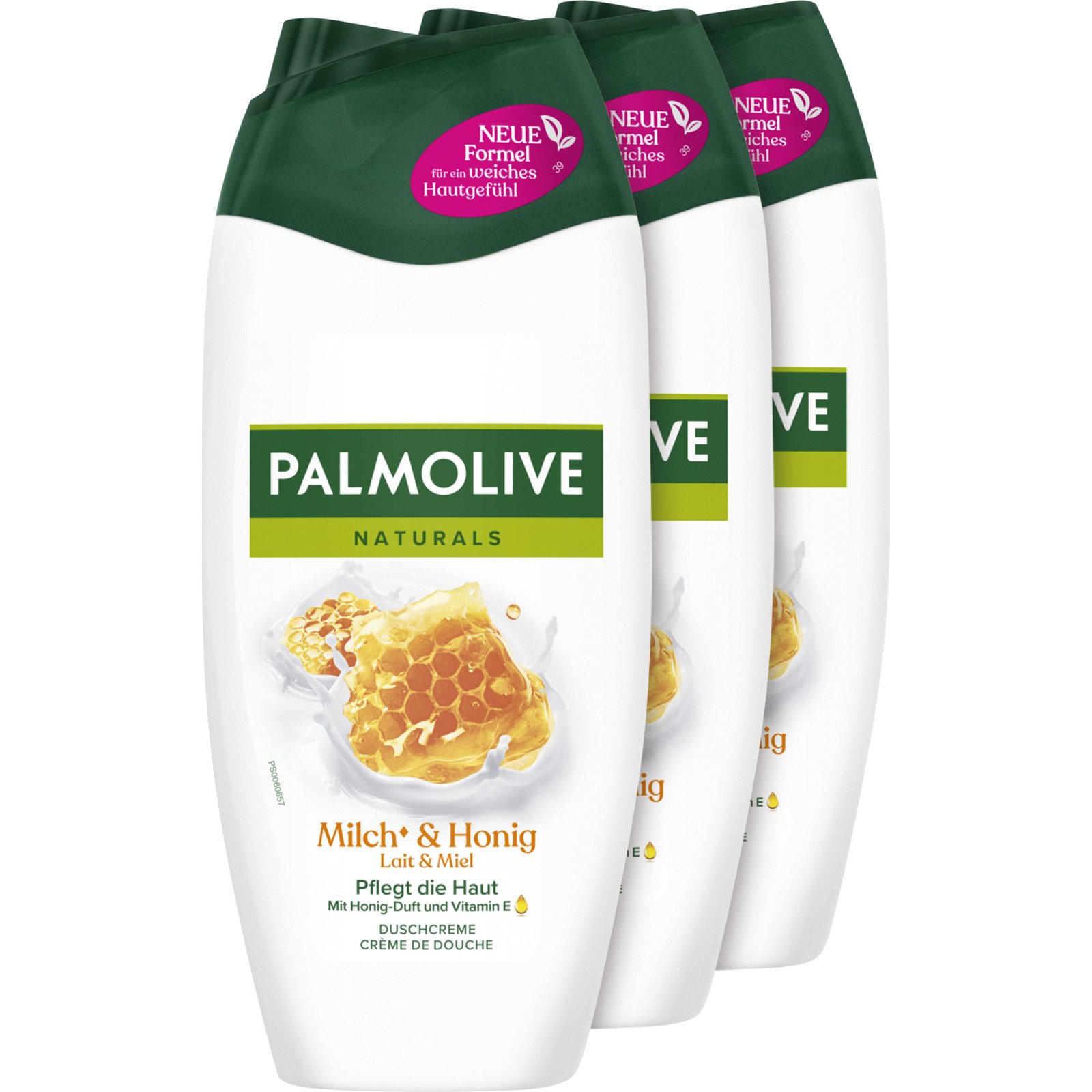 Palmolive Cremedusche Milch & Honig mit Feuchtigkeitsmilch 3 x 250 ml