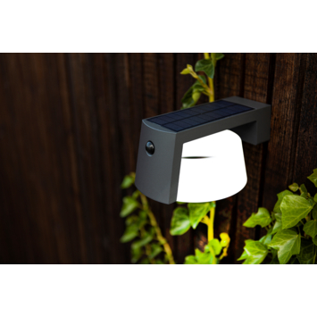 LUTEC wandlamp Moon Solar antraciet 9,5W met bewegingssensor
