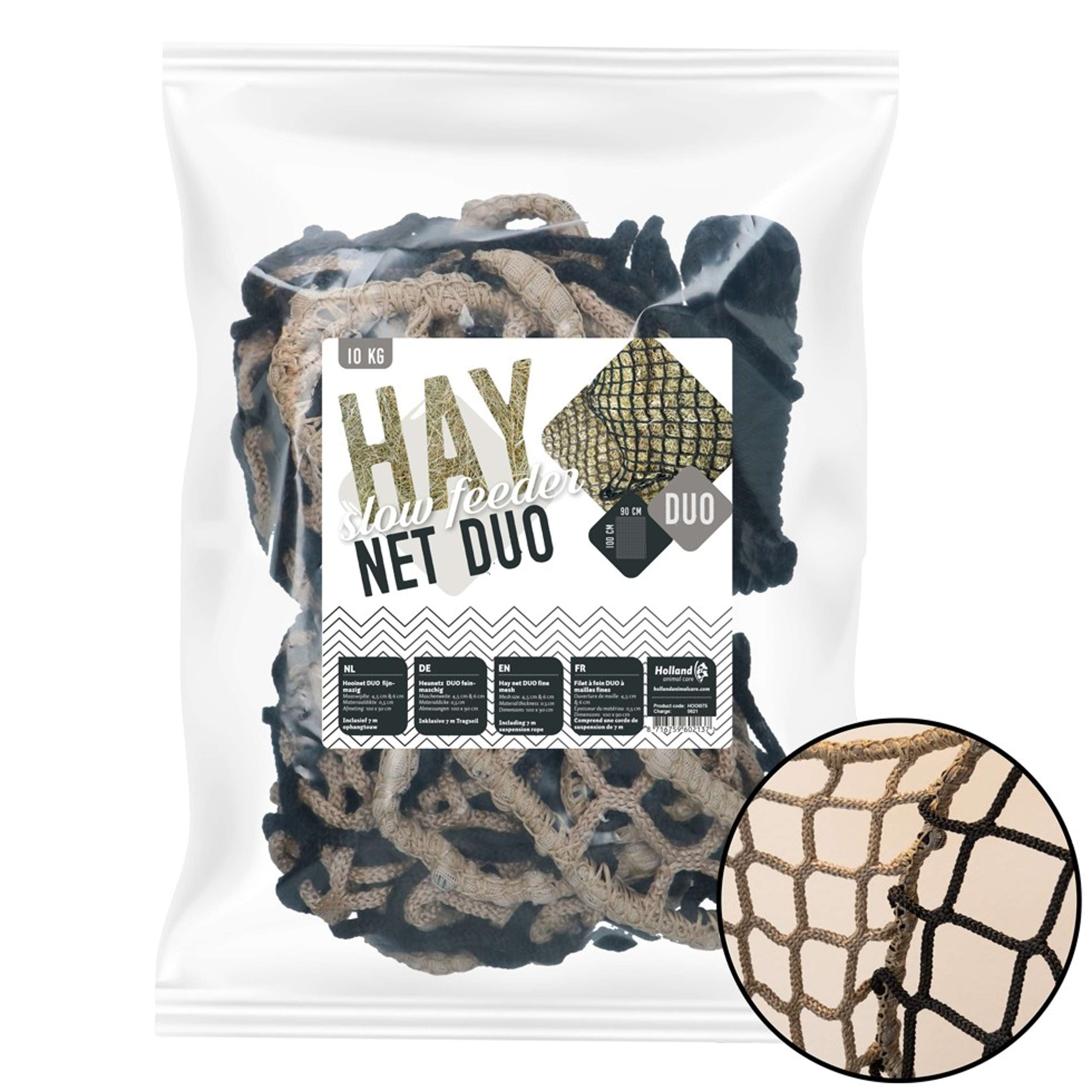 Excellent Hay Slowfeeder Net Duo Zwart/Wit