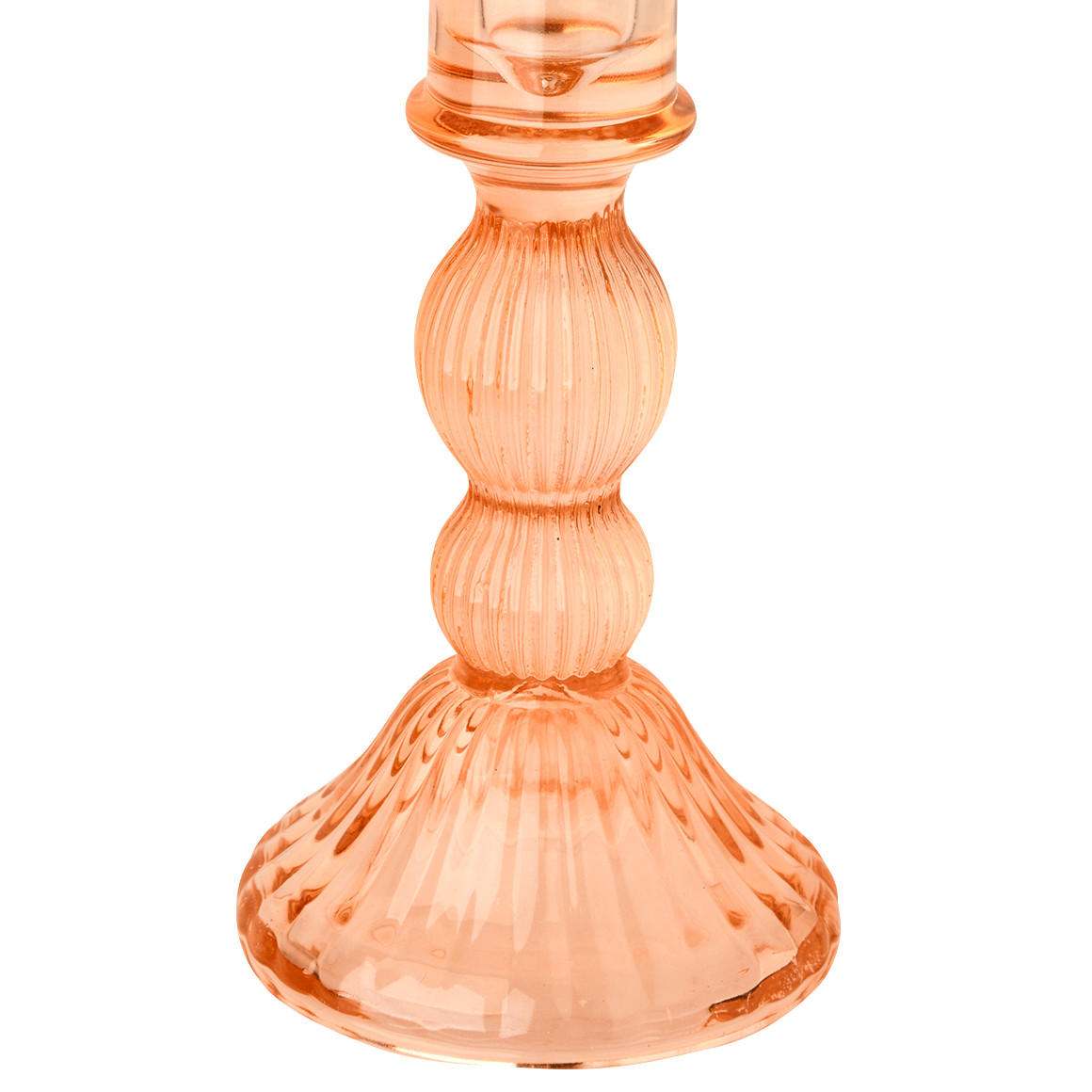 Kerzenhalter in Blumen-Form orange / pink