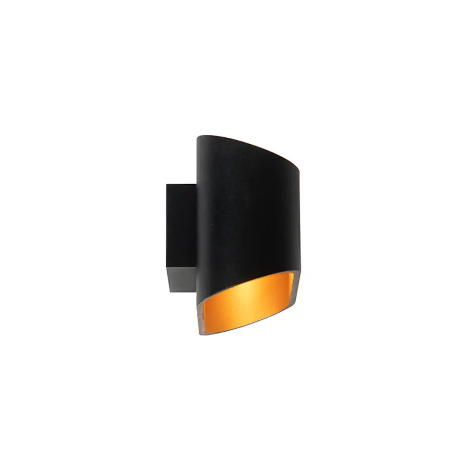 Qazqa wandlampen alone zwart g9