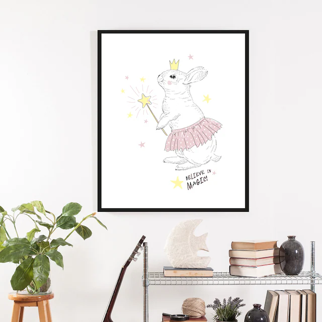 queence Bild »Aldus« Haustiere | Kunst | Prinzessinnen | Stern | Sterne 1 Stk. tlg. HD Premium Poster-Druck inkl. Holzrahmen