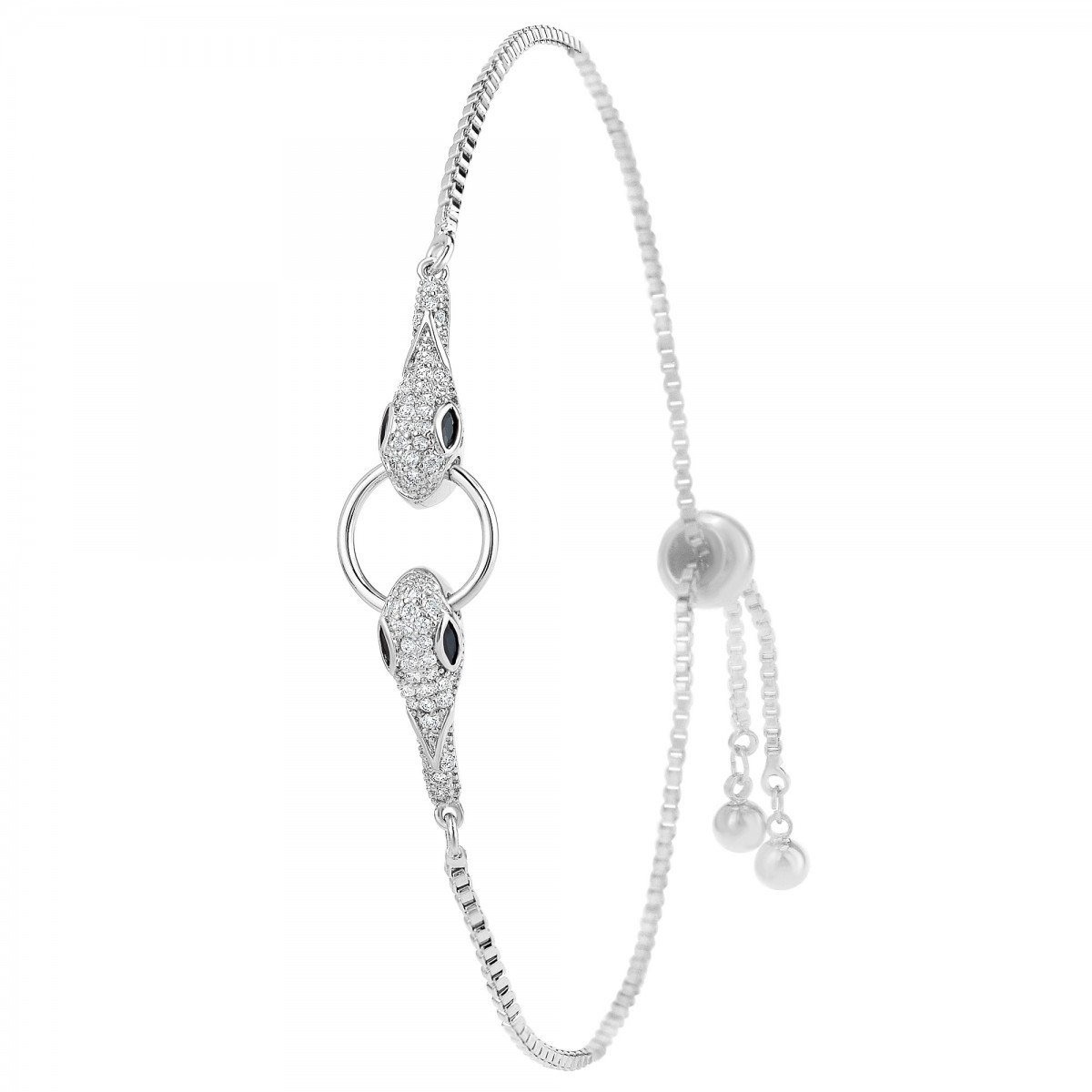 Bracelet serpents SC Crystal orné de Zirconium