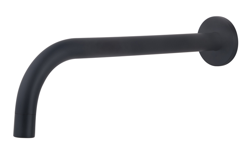 Mueller Slim wanduitloop 25cm mat zwart