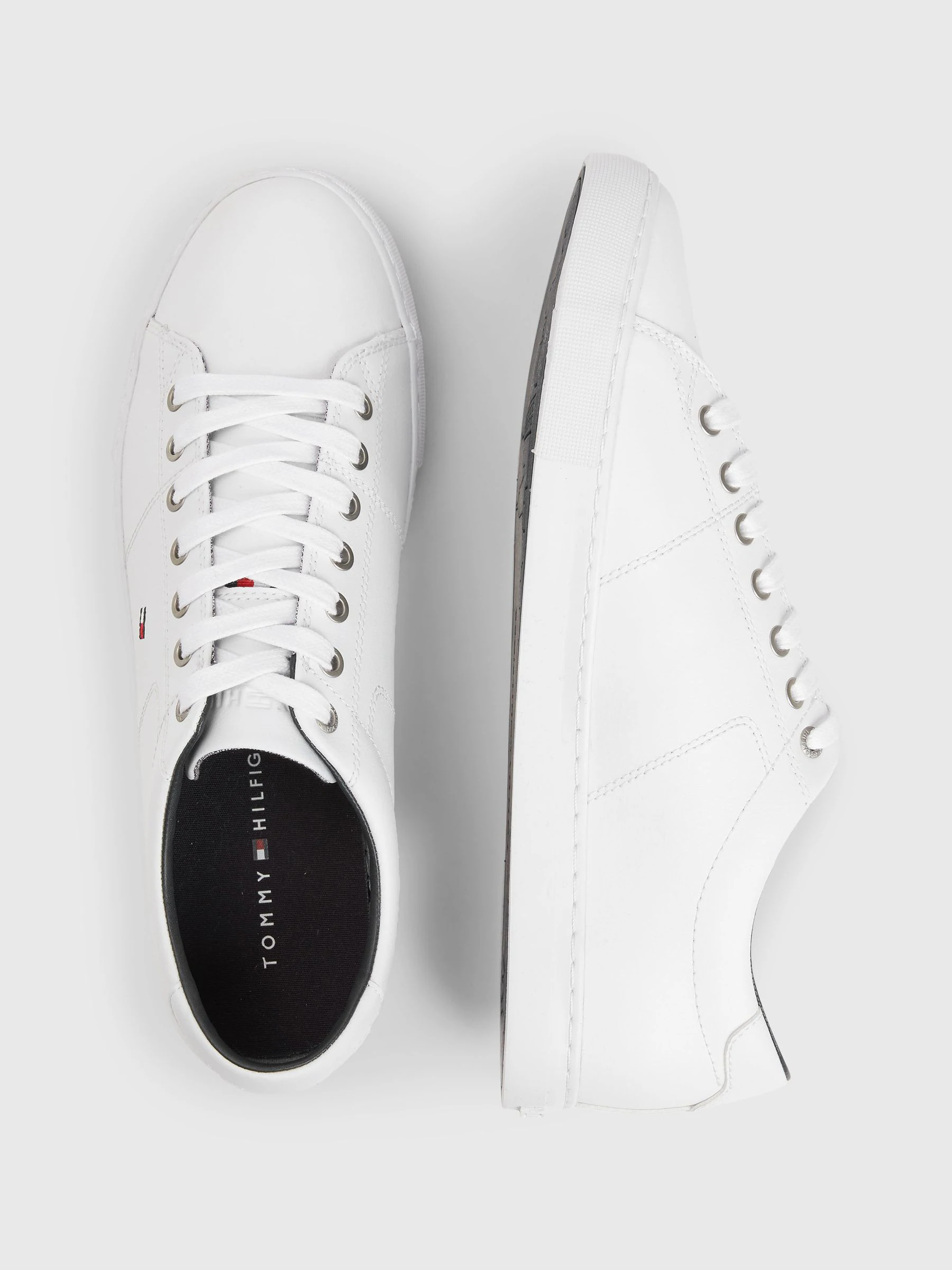 Wit - Tommy Hilfiger - Must-have leren detail sneakers
