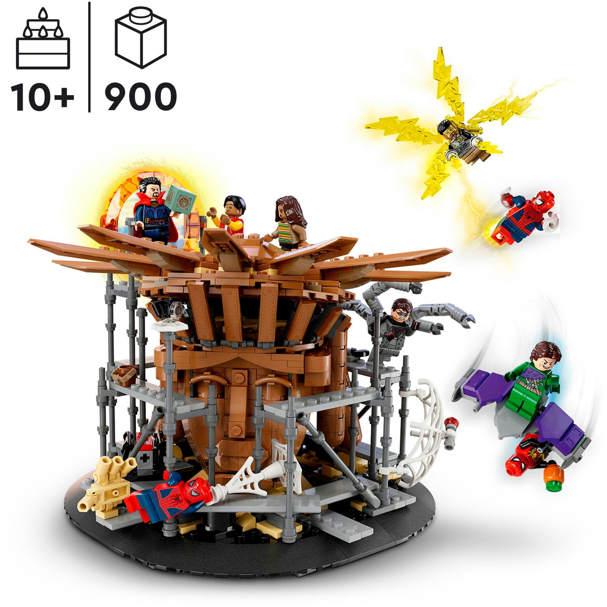 LEGO Konstruktionsspielzeug Marvel Super Heroes Spider-Mans großer Showdowns