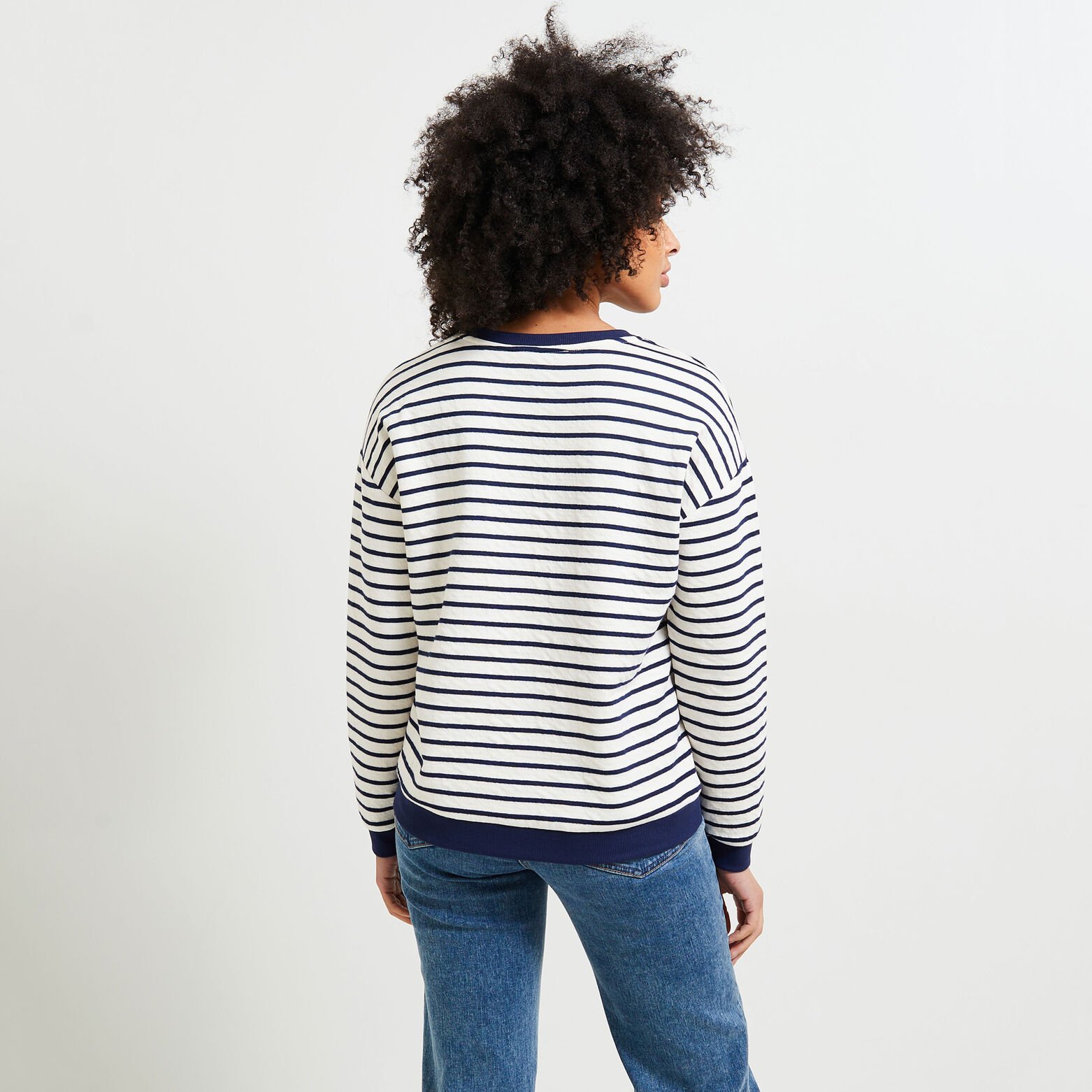 Sweat rayé femme