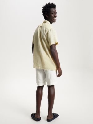 Camisa Tommy Hilfiger x Vacation em linho com gola aberta
