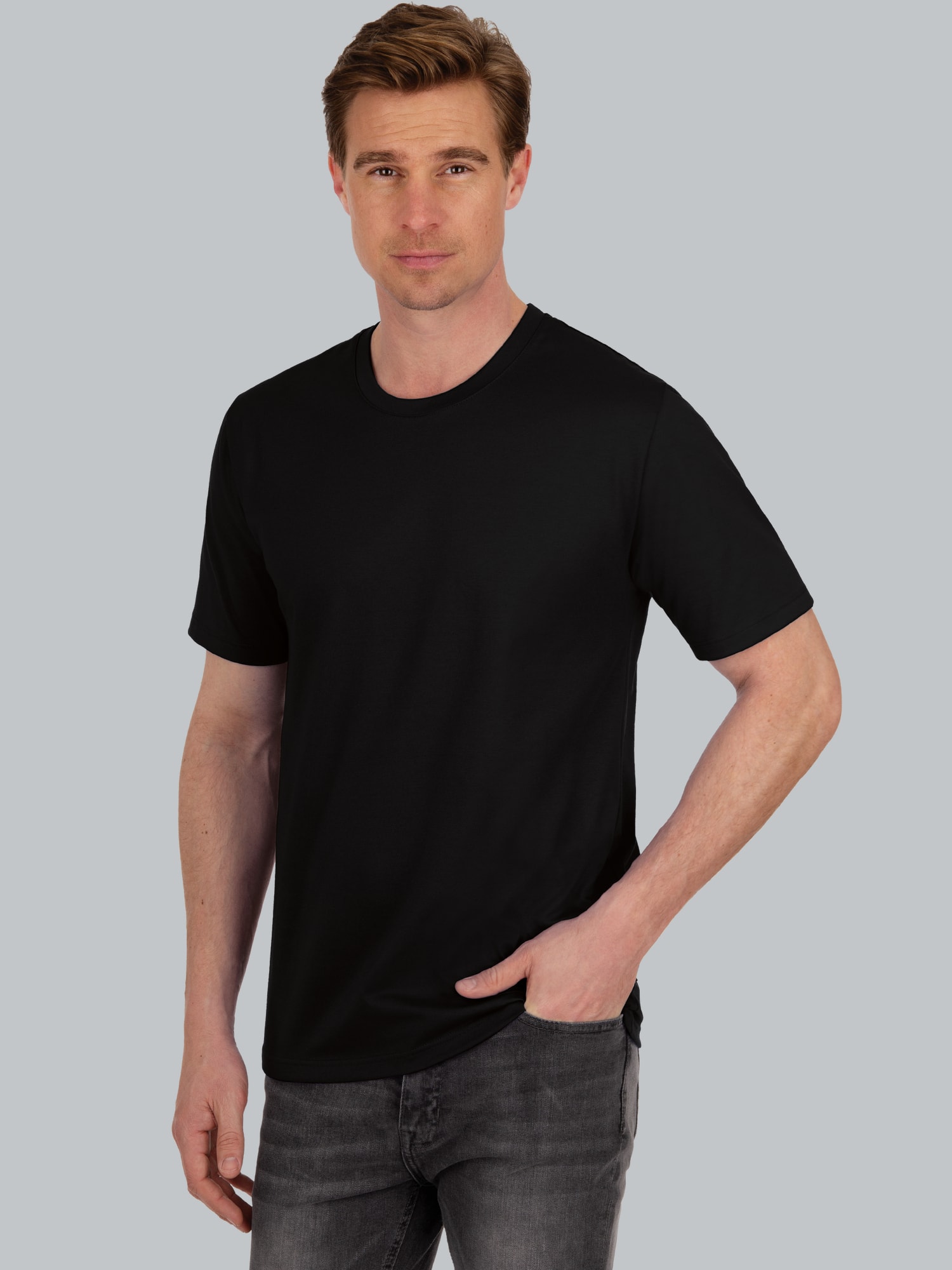T-Shirt DELUXE Baumwolle Schwarz