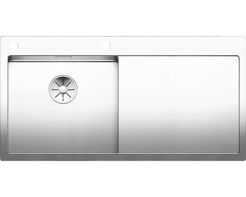Blanco CLARON 5 S-IF spoelbak, 1000 x 510 mm, roestvrij staal, 521626, 1 bak met afdruipgedeelte, bak links, vlak inbouwmodel